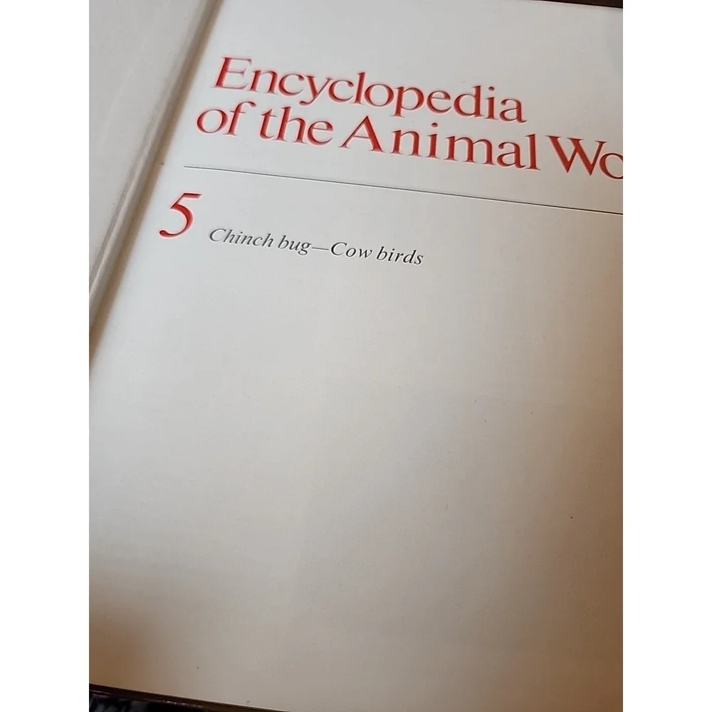 Encyclopedia of the Animal World Vol 5 Vtg 1972 Chinch Bug - Cow Birds